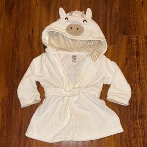 Carter's White Animal Hooded Pajama Robe